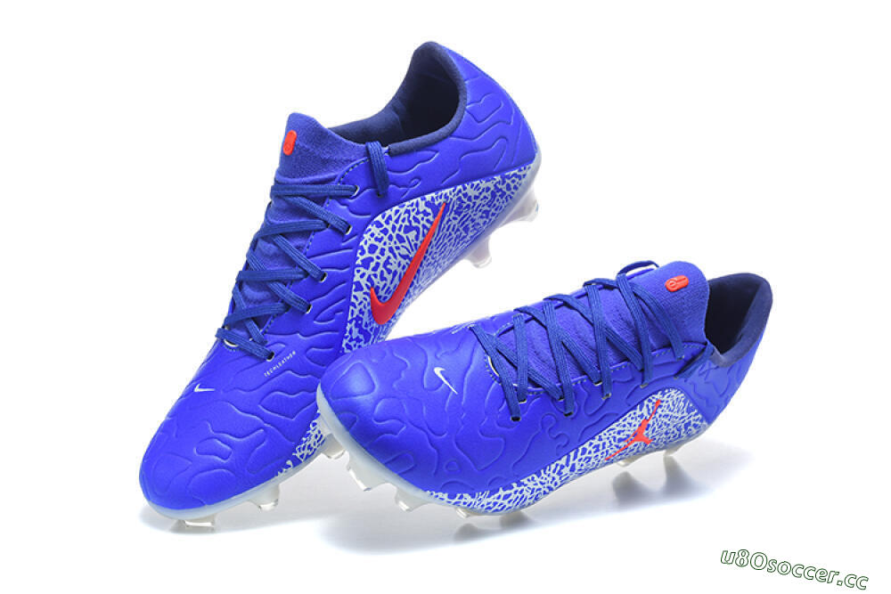 Men's Nike Tiempo Legend 11 Elite FG Firm Ground Low-Tops Football Boots - Blue/Royal Blue/Bright Crimson 6