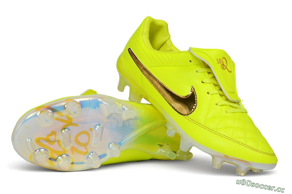 Men's Nike Tiempo Legend SE FG Firm Ground Low-Tops Football Boots - Yellow/Volt/Metallic Gold 1