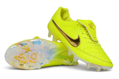 Men's Nike Tiempo Legend SE FG Firm Ground Low-Tops Football Boots - Yellow/Volt/Metallic Gold