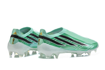 Unisex Adidas F50 Hyperfast Elite Laceless FG Firm Ground Low-Tops Football Boots - Green/Mint Green/Core Black