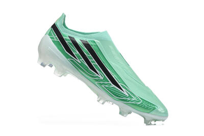 Unisex Adidas F50 Hyperfast Elite Laceless FG Firm Ground Low-Tops Football Boots - Green/Mint Green/Core Black