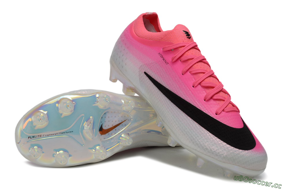 Men's Nike Air Zoom Mercurial Vapor 17 Elite AG Artificial Grass Low-Tops Football Boots - Pink/Hyper Pink/White 3