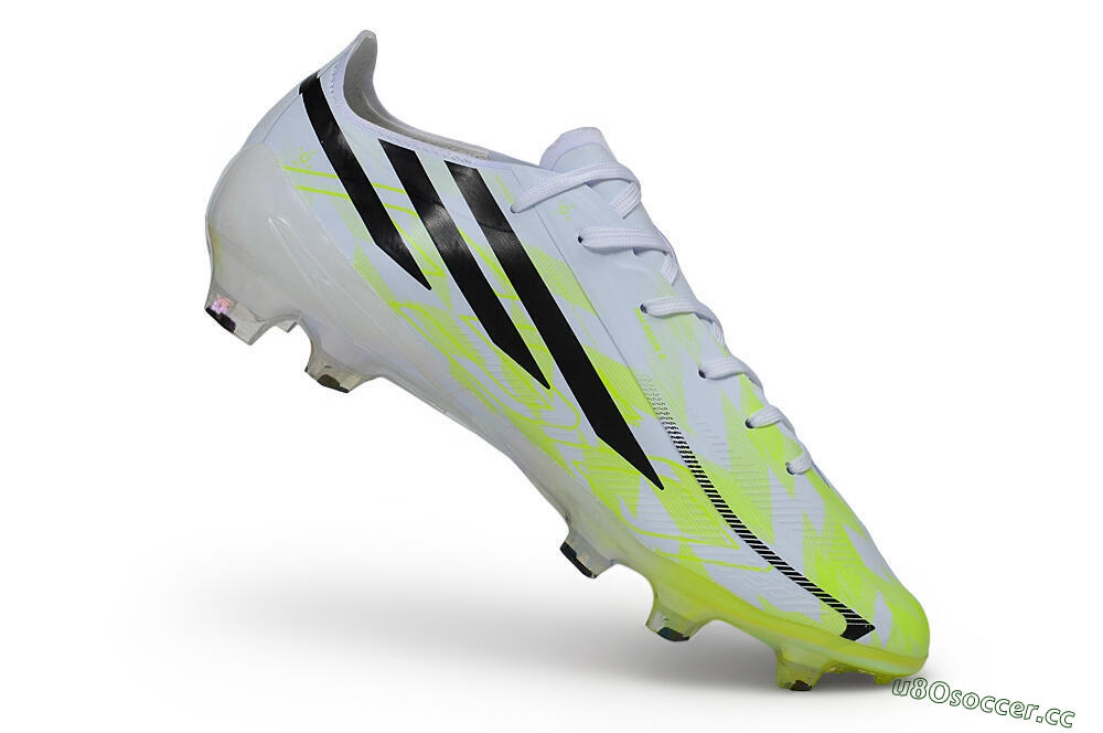 Unisex Adidas F50 Hyperfast Elite FG Firm Ground Low-Tops Football Boots - White/Solar Yellow/Core Black 4