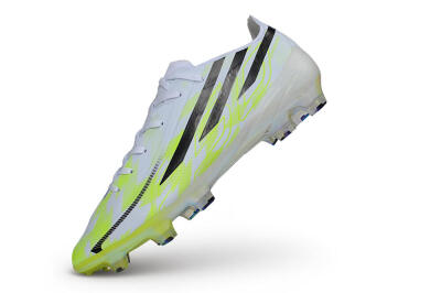 Unisex Adidas F50 Hyperfast Elite FG Firm Ground Low-Tops Football Boots - White/Solar Yellow/Core Black