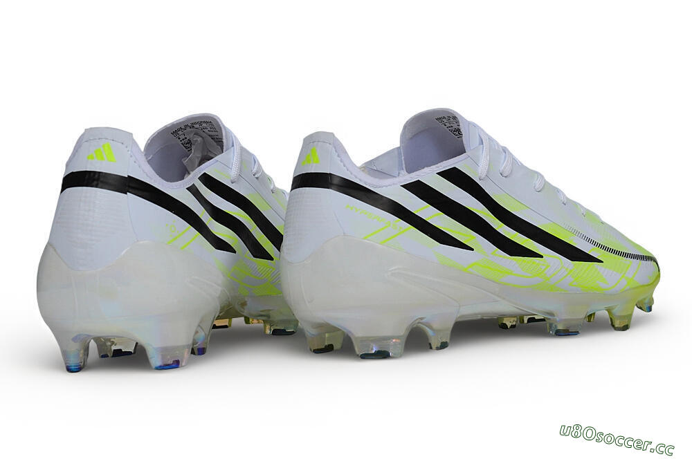 Unisex Adidas F50 Hyperfast Elite FG Firm Ground Low-Tops Football Boots - White/Solar Yellow/Core Black 6