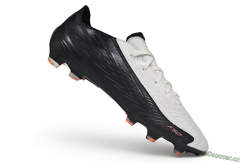 Unisex Adidas F50 Elite FG Firm Ground Low-Tops Football Boots - White/Core Black/Solar Orange 4
