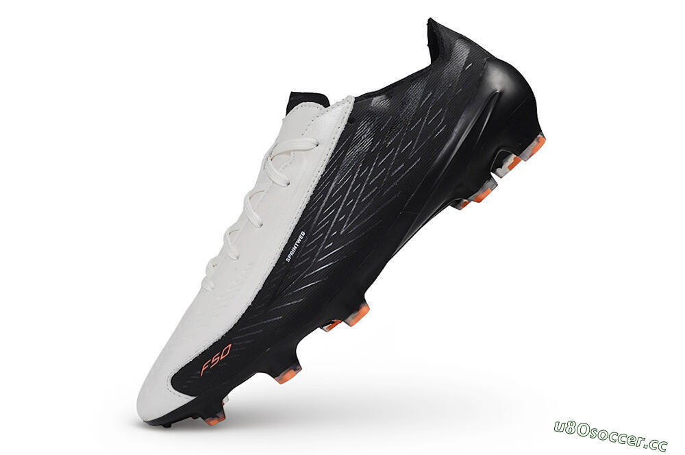 Unisex Adidas F50 Elite FG Firm Ground Low-Tops Football Boots - White/Core Black/Solar Orange 5