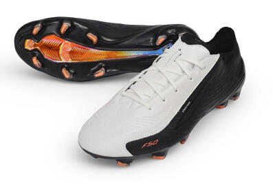 Unisex Adidas F50 Elite FG Firm Ground Low-Tops Football Boots - White/Core Black/Solar Orange
