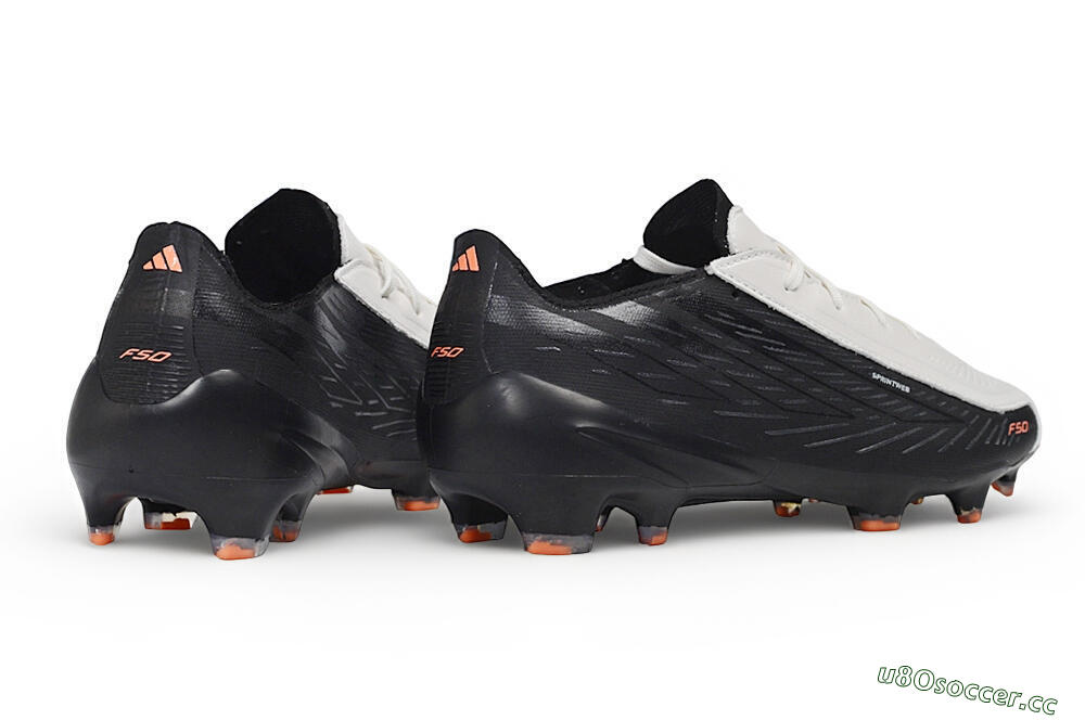 Unisex Adidas F50 Elite FG Firm Ground Low-Tops Football Boots - White/Core Black/Solar Orange 6