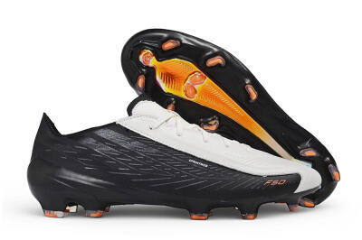 Unisex Adidas F50 Elite FG Firm Ground Low-Tops Football Boots - White/Core Black/Solar Orange