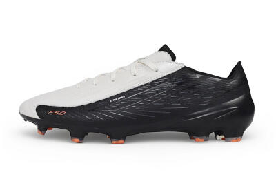Unisex Adidas F50 Elite FG Firm Ground Low-Tops Football Boots - White/Core Black/Solar Orange