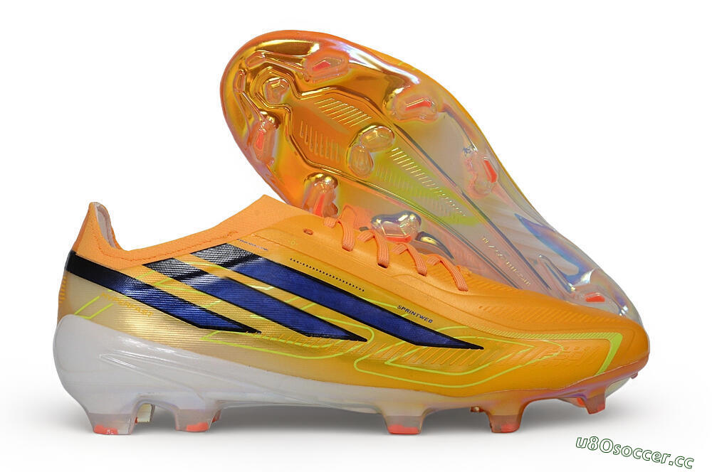 Unisex Adidas F50 Hyperfast Elite Laceless FG Firm Ground Low-Tops Football Boots - Orange/Solar Orange/Black 2