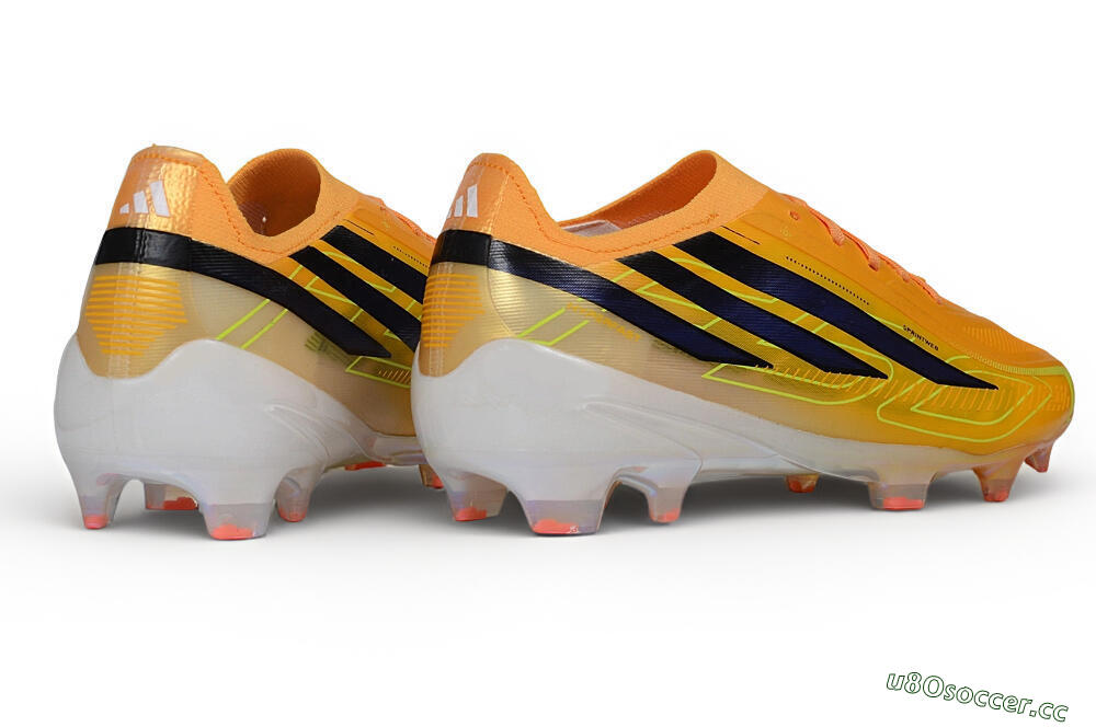 Unisex Adidas F50 Hyperfast Elite Laceless FG Firm Ground Low-Tops Football Boots - Orange/Solar Orange/Black 6