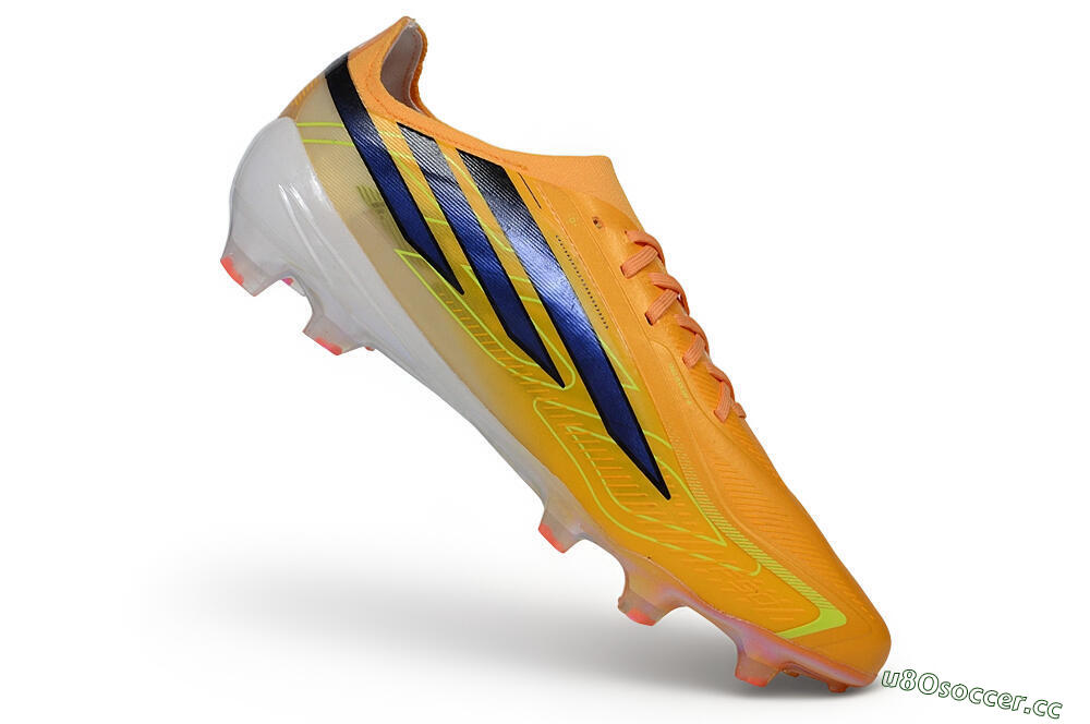 Unisex Adidas F50 Hyperfast Elite Laceless FG Firm Ground Low-Tops Football Boots - Orange/Solar Orange/Black 4
