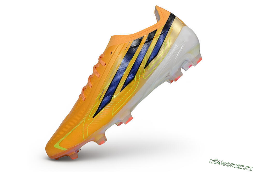 Unisex Adidas F50 Hyperfast Elite Laceless FG Firm Ground Low-Tops Football Boots - Orange/Solar Orange/Black 5