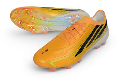 Unisex Adidas F50 Hyperfast Elite Laceless FG Firm Ground Low-Tops Football Boots - Orange/Solar Orange/Black
