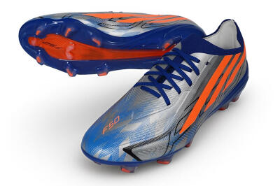 Unisex Adidas F50 Hyperfast Elite Laceless FG Firm Ground Low-Tops Football Boots - Silver/Lucid Blue/Solar Red