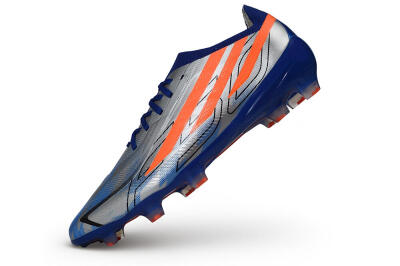 Unisex Adidas F50 Hyperfast Elite Laceless FG Firm Ground Low-Tops Football Boots - Silver/Lucid Blue/Solar Red