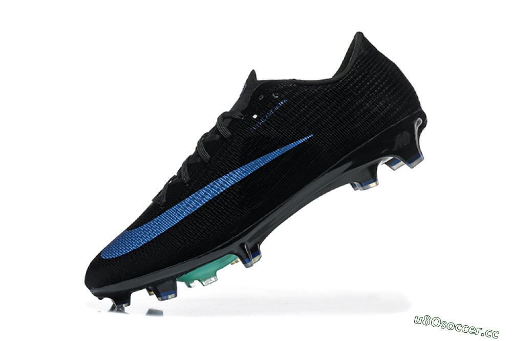 Unisex Nike Air Zoom Mercurial Superfly 11 Elite FG Firm Ground Low-Tops Football Boots - Black/Black/Laser Blue 8