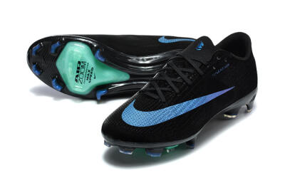 Unisex Nike Air Zoom Mercurial Superfly 11 Elite FG Firm Ground Low-Tops Football Boots - Black/Black/Laser Blue