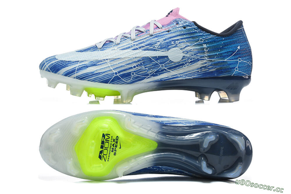 Unisex Nike Air Zoom Mercurial Superfly 11 Elite FG Firm Ground Low-Tops Football Boots - Blue/Baltic Blue/Neon Lime 1
