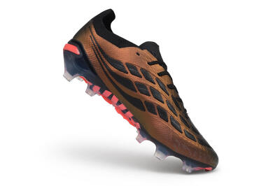 Unisex Adidas Predator 26 Elite FG Firm Ground Low-Tops Football Boots - Bronze/Metallic Bronze/Core Black
