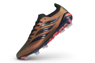 Unisex Adidas Predator 26 Elite FG Firm Ground Low-Tops Football Boots - Bronze/Metallic Bronze/Core Black