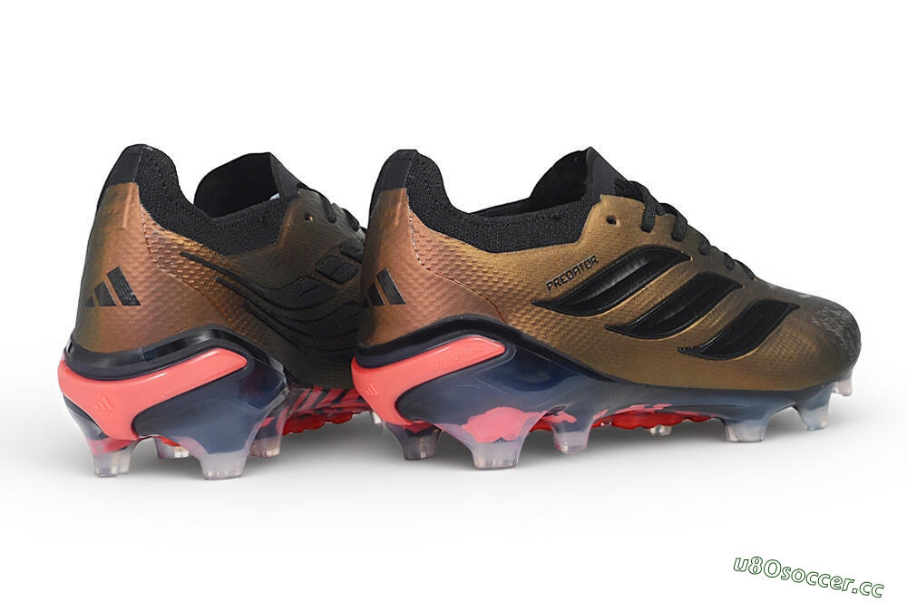 Unisex Adidas Predator 26 Elite FG Firm Ground Low-Tops Football Boots - Bronze/Metallic Bronze/Core Black 6