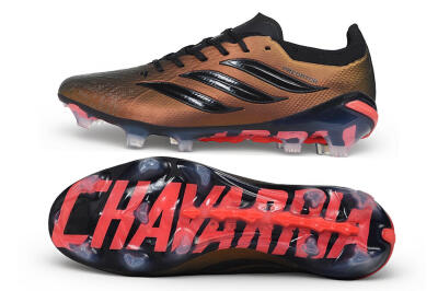 Unisex Adidas Predator 26 Elite FG Firm Ground Low-Tops Football Boots - Bronze/Metallic Bronze/Core Black