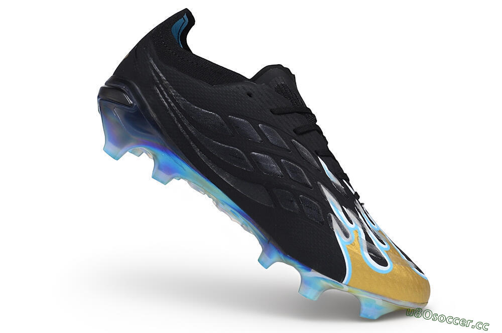 Unisex Adidas Predator 26 Elite FG Firm Ground Low-Tops Football Boots - Black/Core Black/Metallic Gold 4
