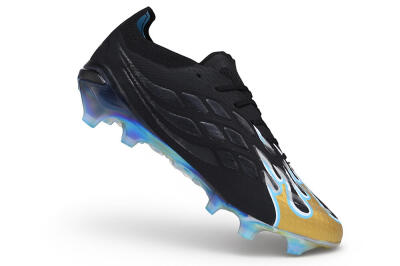 Unisex Adidas Predator 26 Elite FG Firm Ground Low-Tops Football Boots - Black/Core Black/Metallic Gold