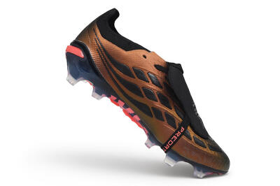 Unisex Adidas Predator 26 Elite Fold-Over Tongue FG Firm Ground Low-Tops Football Boots - Bronze/Metallic Bronze/Core Black