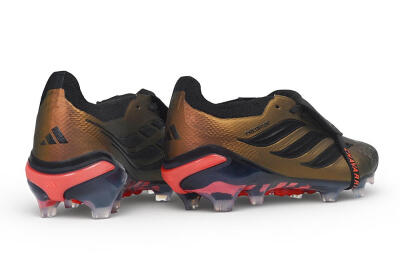 Unisex Adidas Predator 26 Elite Fold-Over Tongue FG Firm Ground Low-Tops Football Boots - Bronze/Metallic Bronze/Core Black