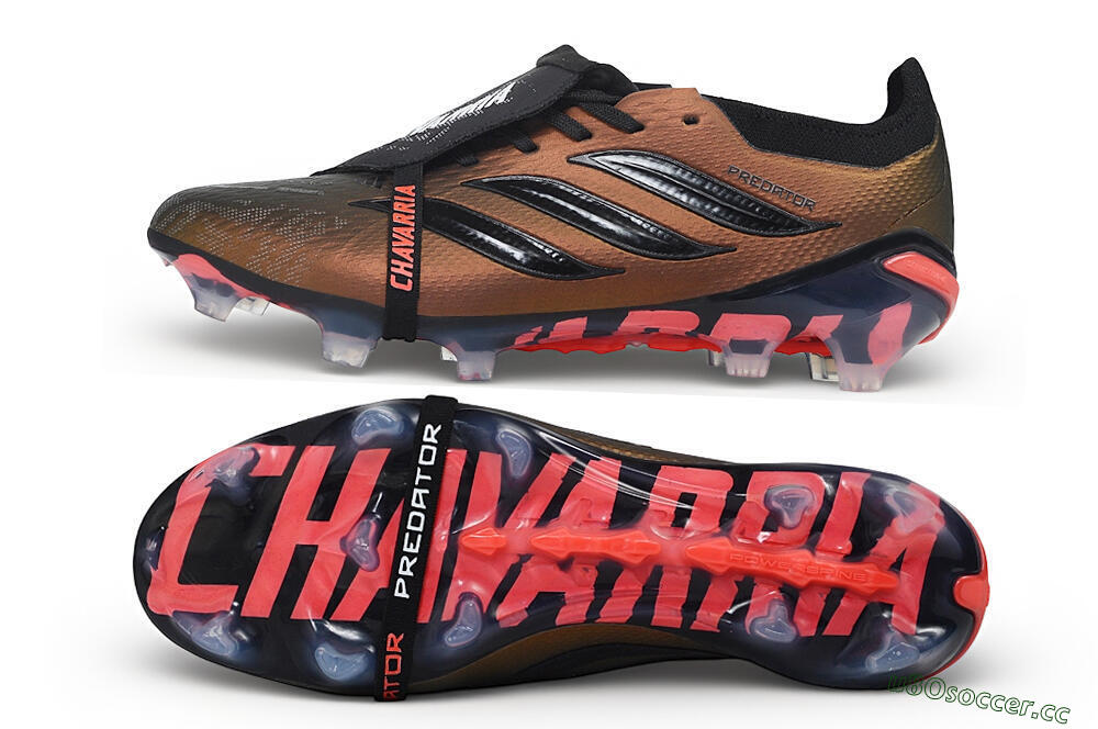 Unisex Adidas Predator 26 Elite Fold-Over Tongue FG Firm Ground Low-Tops Football Boots - Bronze/Metallic Bronze/Core Black 1