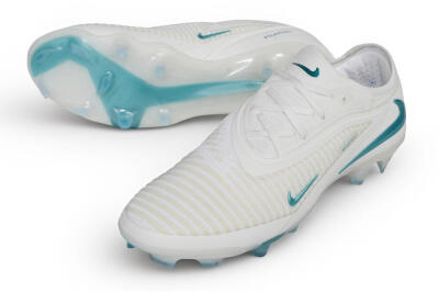 Men's Nike Phantom 6 Elite Low FG Firm Ground Low-Tops Football Boots - White/Summit White/Baltic Blue