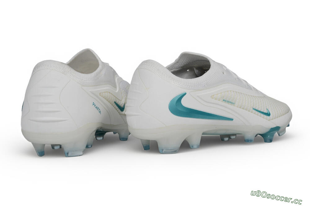 Men's Nike Phantom 6 Elite Low FG Firm Ground Low-Tops Football Boots - White/Summit White/Baltic Blue 6