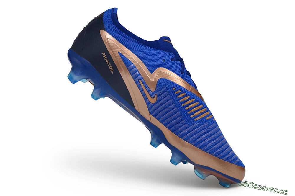 Unisex Nike Phantom 6 Elite Low FG Firm Ground Low-Tops Football Boots - Blue/Royal Blue/Metallic Copper 4