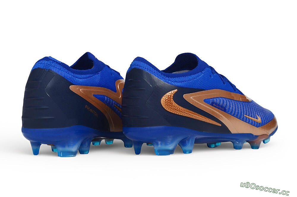 Unisex Nike Phantom 6 Elite Low FG Firm Ground Low-Tops Football Boots - Blue/Royal Blue/Metallic Copper 6