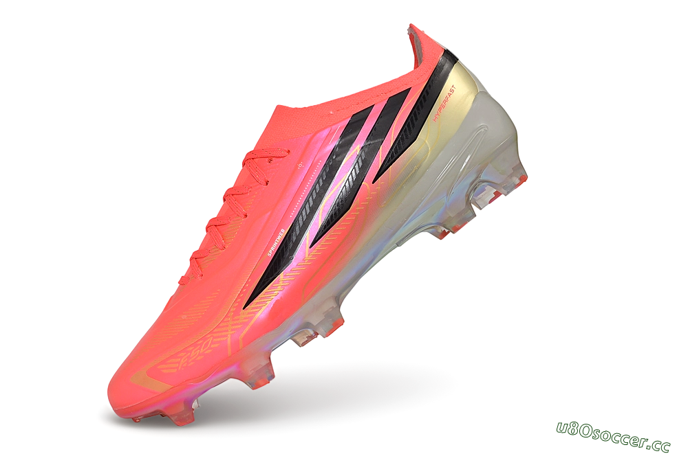 Adidas F50 Hyperfast Elite FG Firm Ground Low-Tops Football Boots - Pink/Solar Pink/Lucid Lemon 6