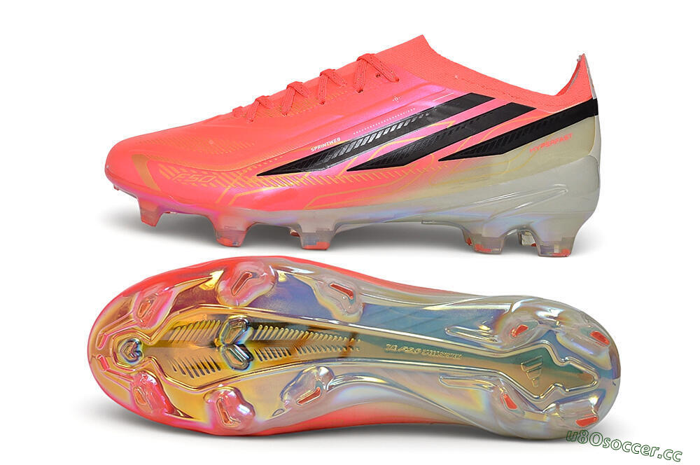 Adidas F50 Hyperfast Elite FG Firm Ground Low-Tops Football Boots - Pink/Solar Pink/Lucid Lemon 1