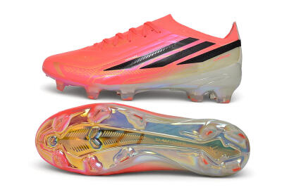 Adidas F50 Hyperfast Elite FG Firm Ground Low-Tops Football Boots - Pink/Solar Pink/Lucid Lemon