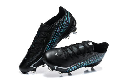 Unisex Adidas F50 Hyperfast Elite FG Firm Ground Low-Tops Football Boots - Black/Core Black/Electric Blue