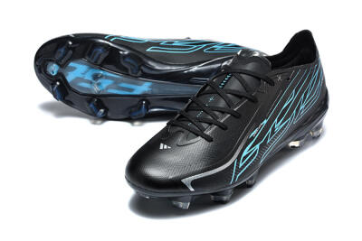 Unisex Adidas F50 Hyperfast Elite FG Firm Ground Low-Tops Football Boots - Black/Core Black/Electric Blue