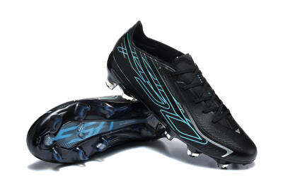 Unisex Adidas F50 Hyperfast Elite FG Firm Ground Low-Tops Football Boots - Black/Core Black/Electric Blue