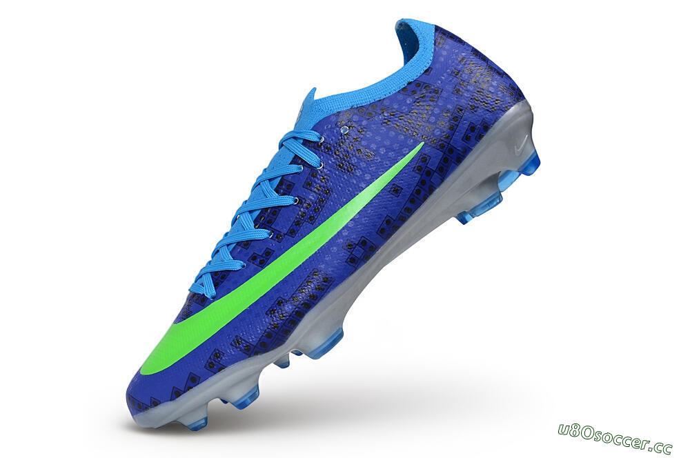 Unisex Nike Air Zoom Mercurial Vapor 17 Elite FG Firm Ground Low-Tops Football Boots - Blue/Electric Blue/Volt Green 5