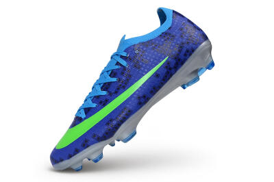 Unisex Nike Air Zoom Mercurial Vapor 17 Elite FG Firm Ground Low-Tops Football Boots - Blue/Electric Blue/Volt Green