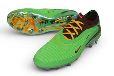 Unisex Travis Scott x Cactus Jack x Nike phantom 6 Elite SE FG Firm Ground Low-Tops Football Boots - Green/Electric Green/Bronze Metallic