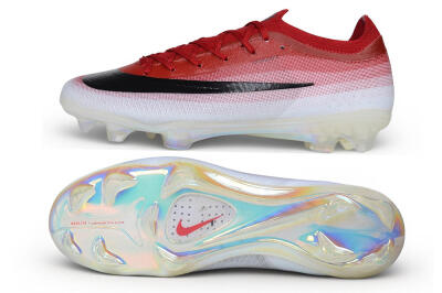Unisex Nike Air Zoom Mercurial Vapor 17 Elite FG Firm Ground Low-Tops Football Boots - Red/University Red/White