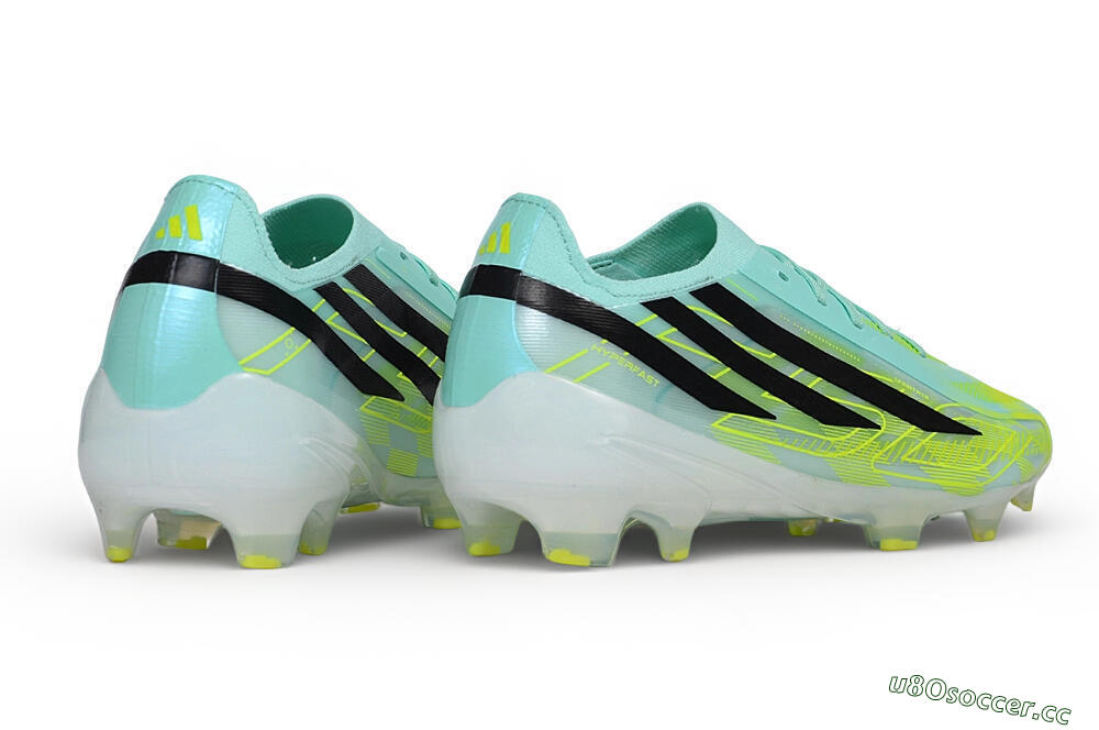 Adidas F50 Hyperfast Elite FG Firm Ground Low-Tops Football Boots - Turquoise/Mint Green/Electric Yellow 6
