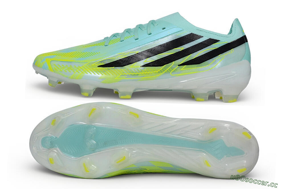 Adidas F50 Hyperfast Elite FG Firm Ground Low-Tops Football Boots - Turquoise/Mint Green/Electric Yellow 1
